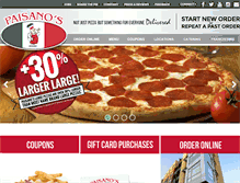 Tablet Screenshot of paisanospizza.com